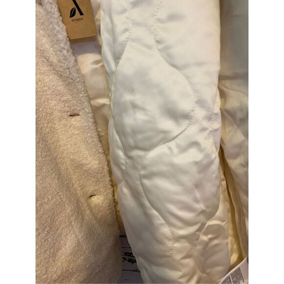 Amazon Aware Women's Recycled Polyester Sherpa Jacket in Cream Size 3X - Picture 4 of 7